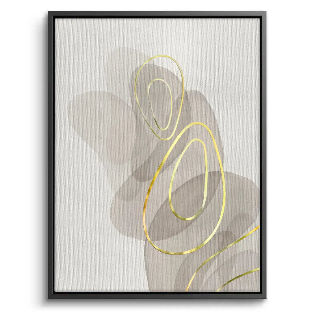 Golden Trace - Canvas - Jasmineart.ae