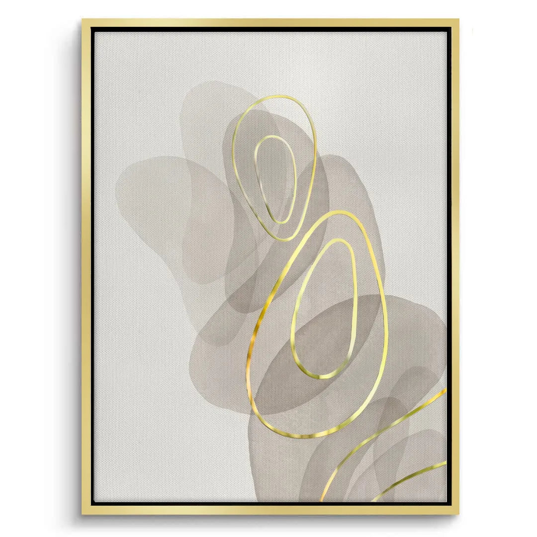 Golden Trace - Canvas - Jasmineart.ae