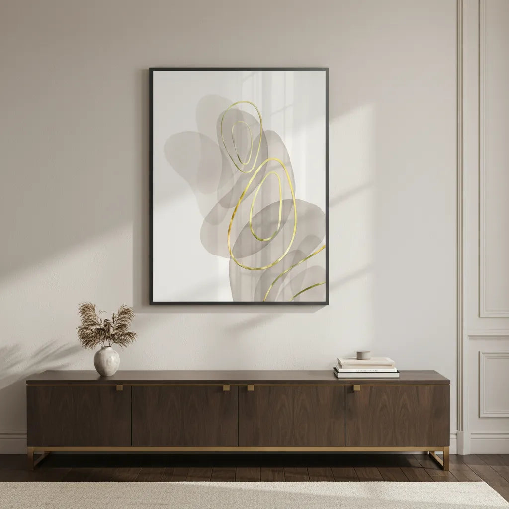 Golden Trace - Fine Art - Jasmineart.ae