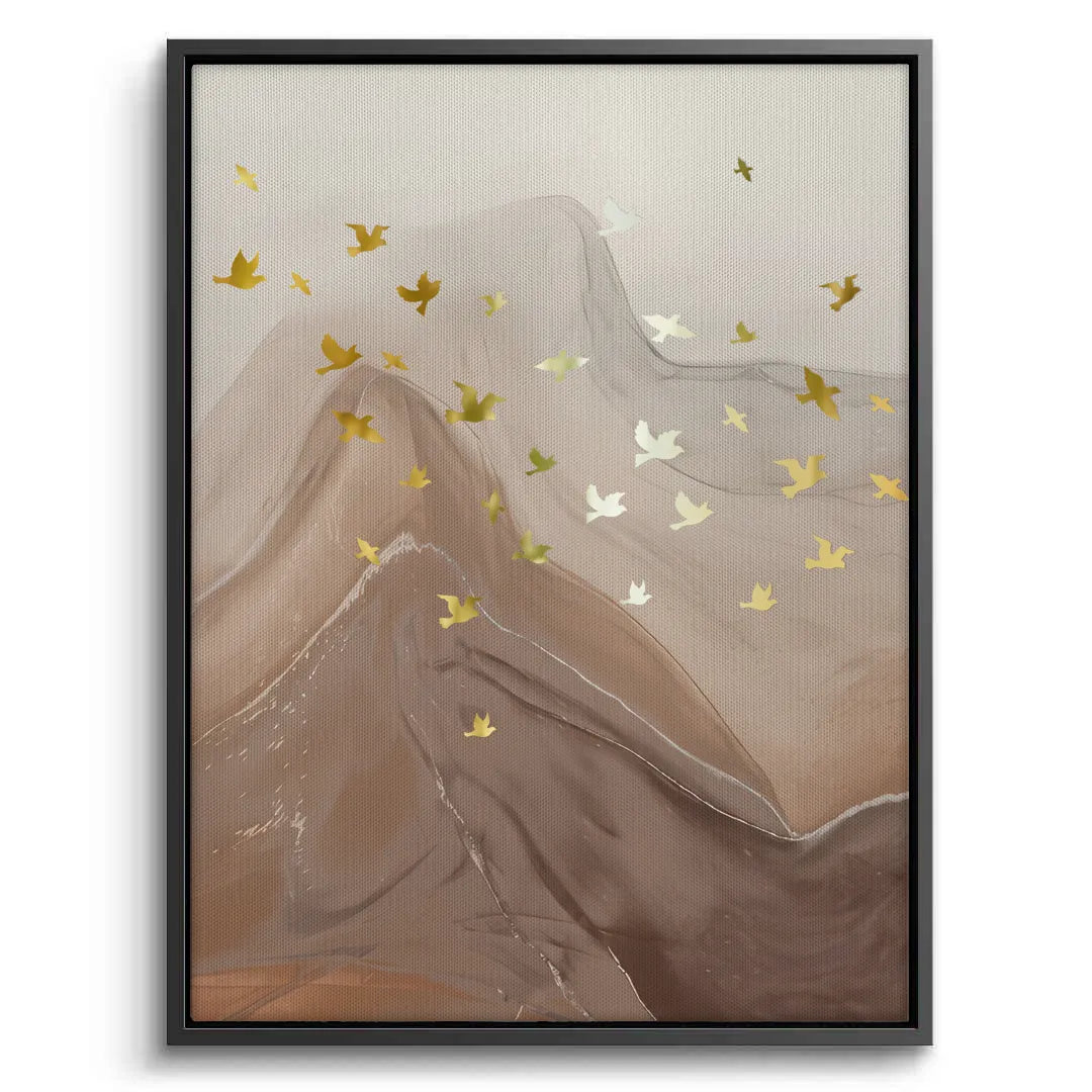 Golden Ascent Set of 3 - Canvas - Jasmineart.ae