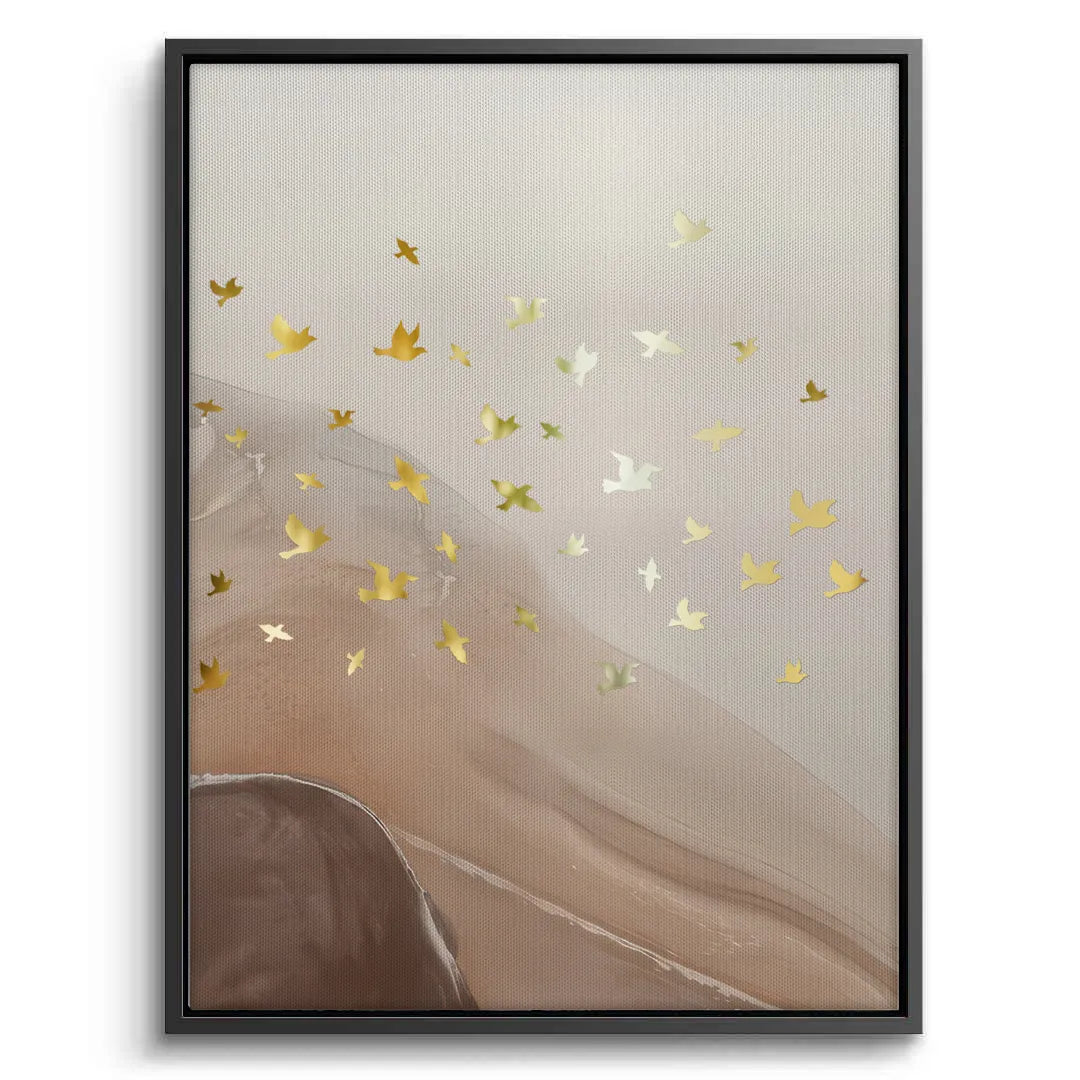 Golden Ascent Set of 3 - Canvas - Jasmineart.ae