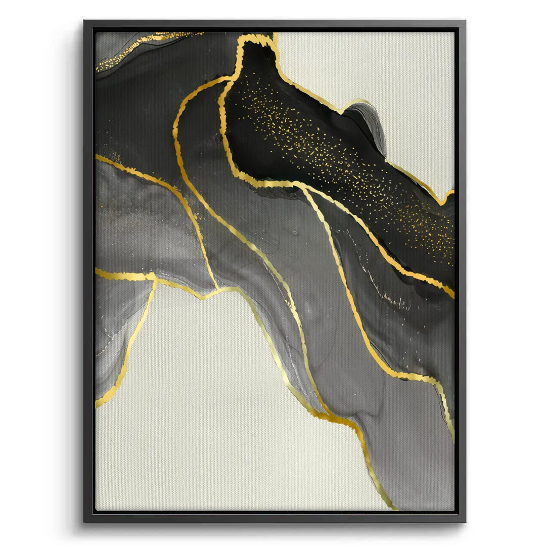 Golden Veins Set of 3 - Canvas - Jasmineart.ae