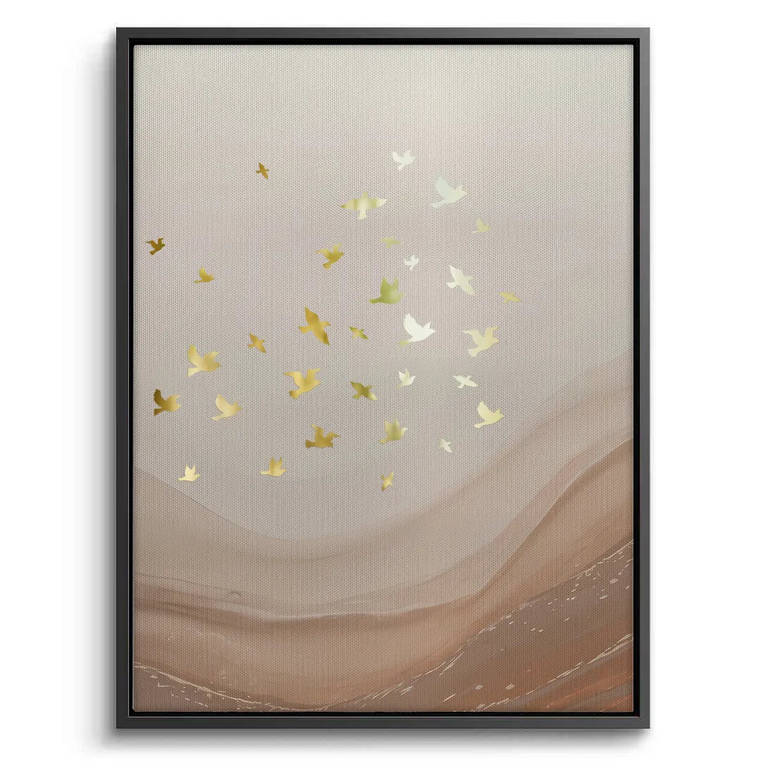 Golden Ascent Set of 3 - Canvas - Jasmineart.ae