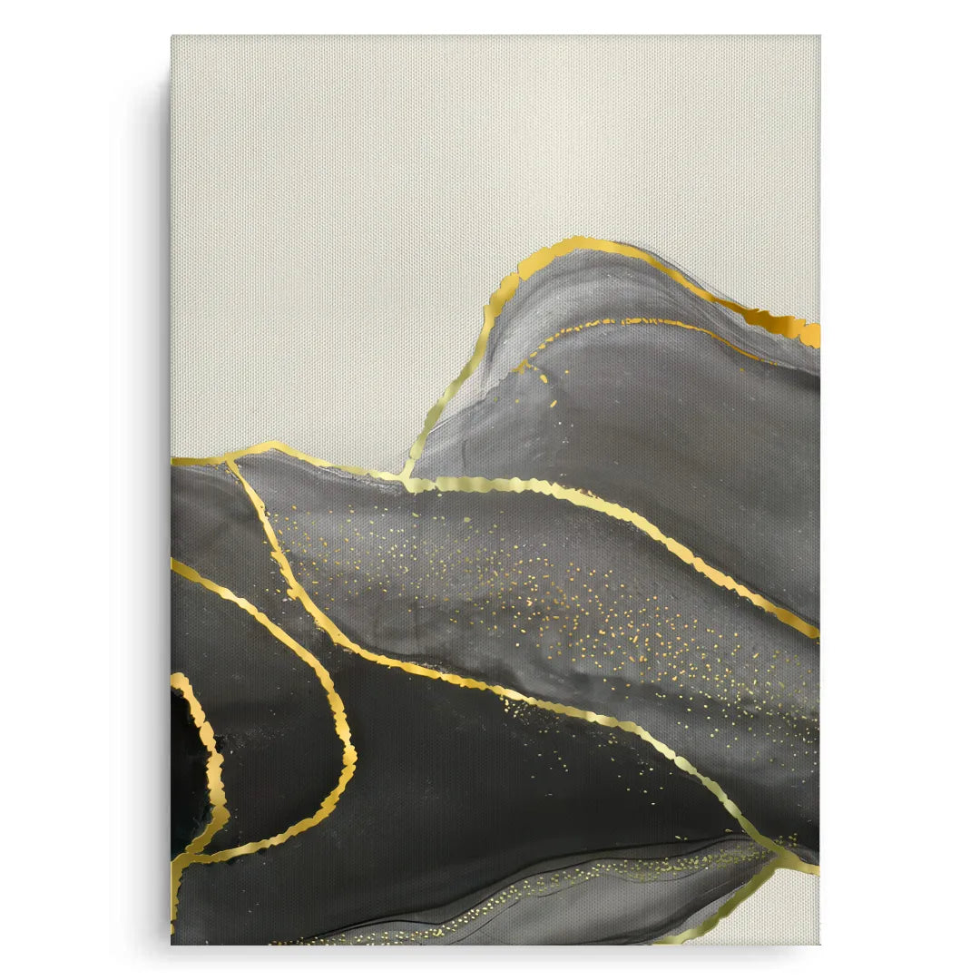 Golden Veins Set of 3 - Canvas - Jasmineart.ae