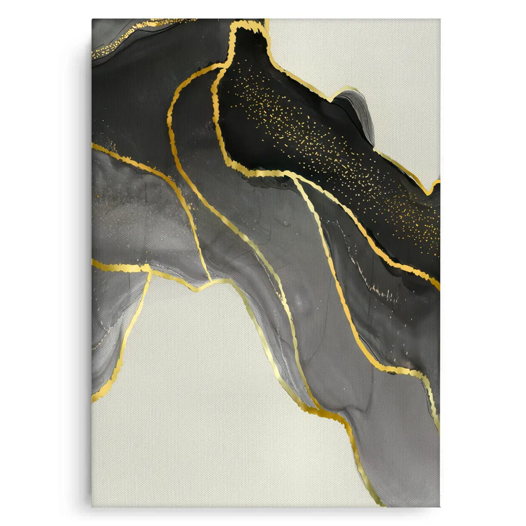 Golden Veins Set of 3 - Canvas - Jasmineart.ae