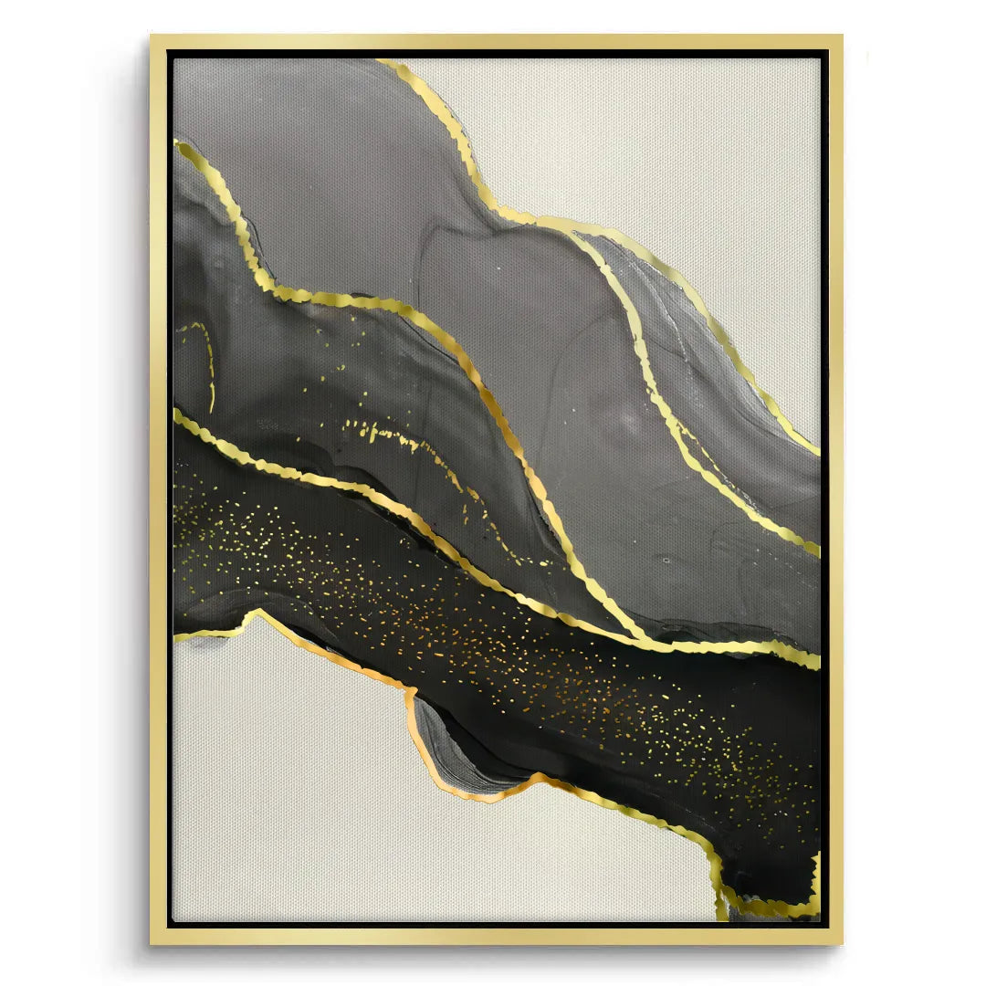 Golden Veins Set of 3 - Canvas - Jasmineart.ae