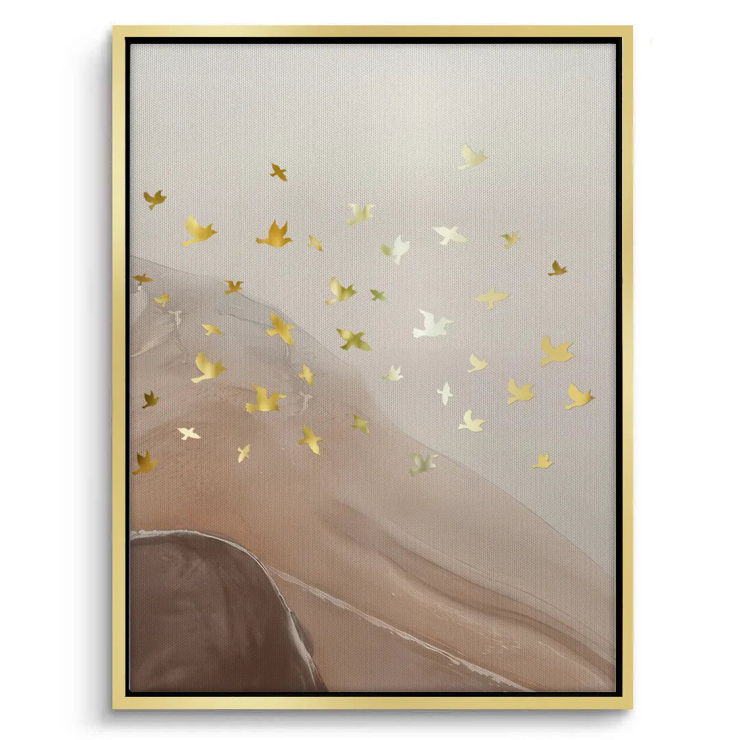 Golden Ascent Set of 3 - Canvas - Jasmineart.ae