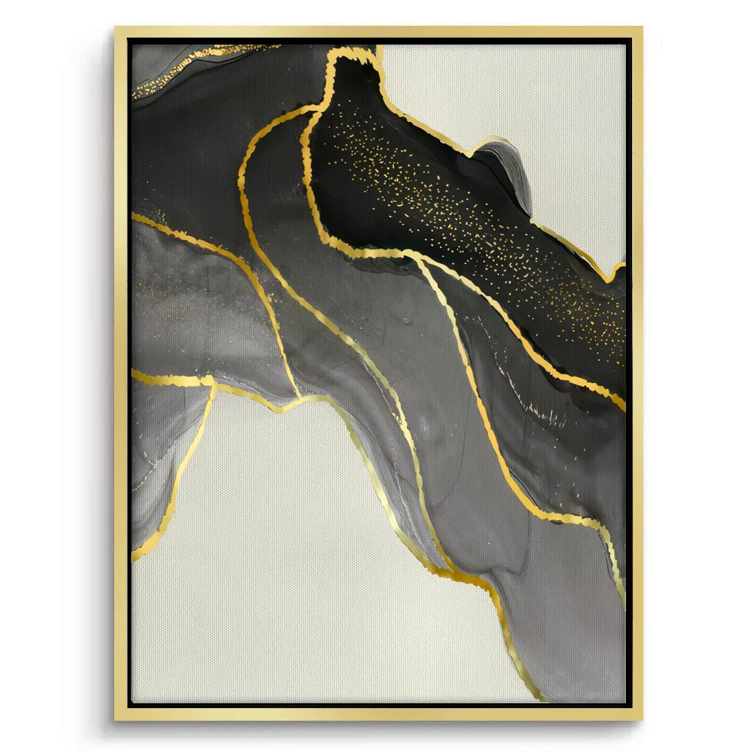 Golden Veins Set of 3 - Canvas - Jasmineart.ae