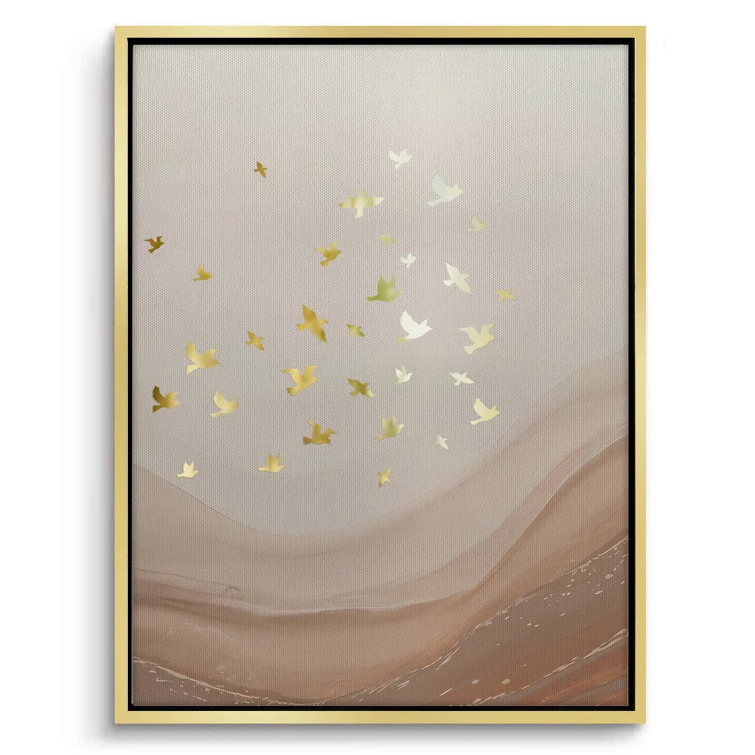 Golden Ascent Set of 3 - Canvas - Jasmineart.ae