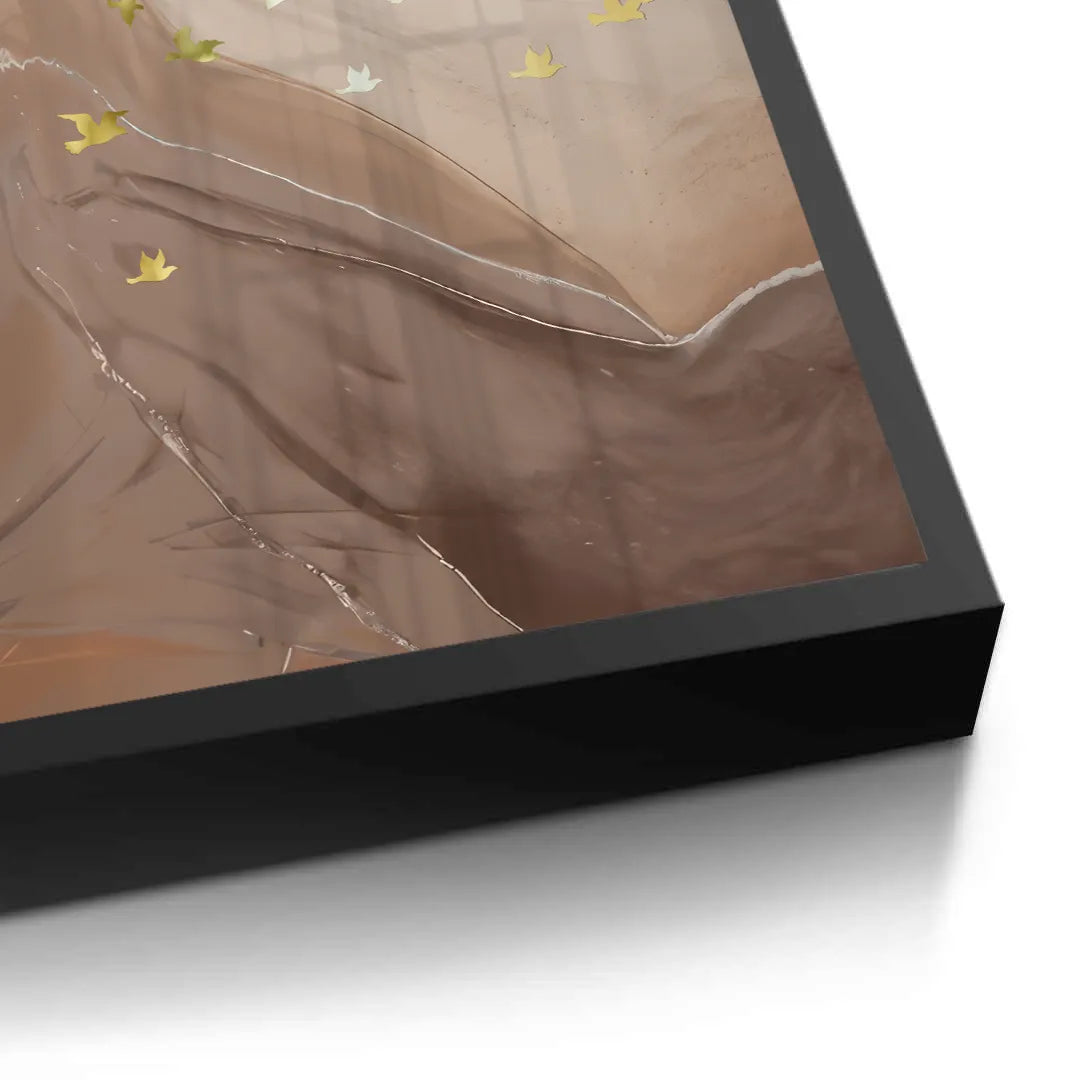 Golden Ascent Set of 3 - Fine Art - Jasmineart.ae