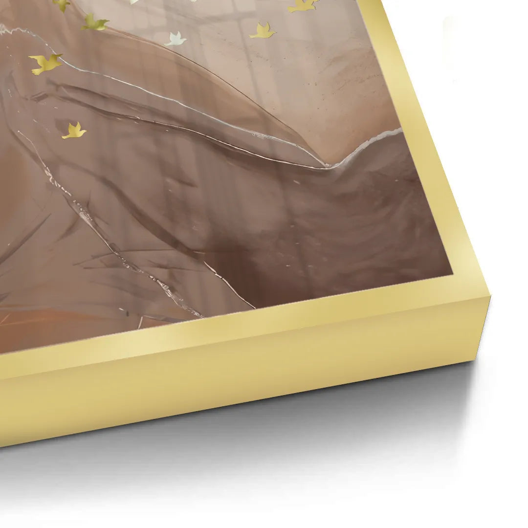 Golden Ascent Set of 3 - Fine Art - Jasmineart.ae