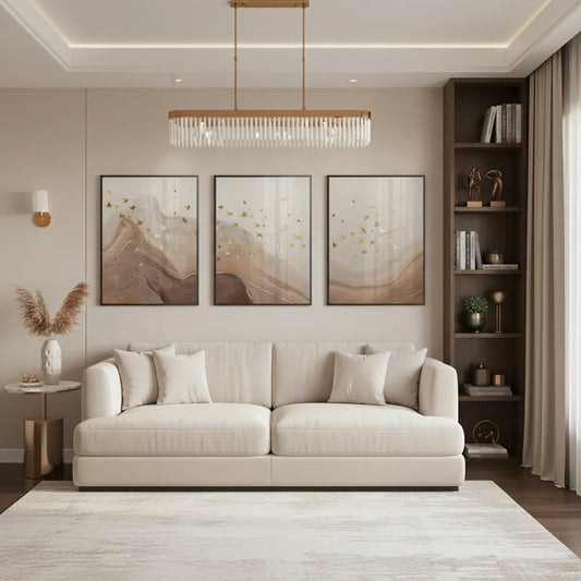 Golden Ascent Set of 3 - Fine Art