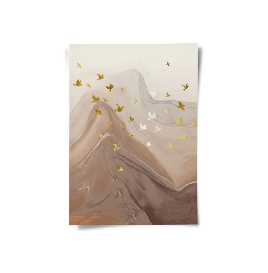 Golden Ascent Set of 3 - Poster