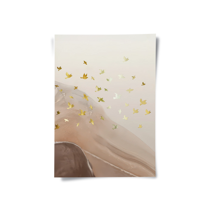 Golden Ascent Set of 3 - Poster