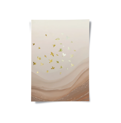 Golden Ascent Set of 3 - Poster