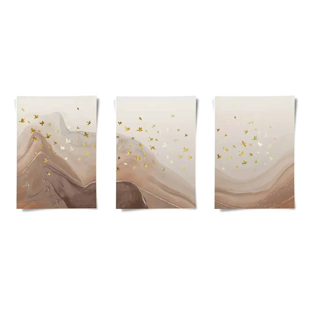 2Golden Ascent Set of 3 - Poster