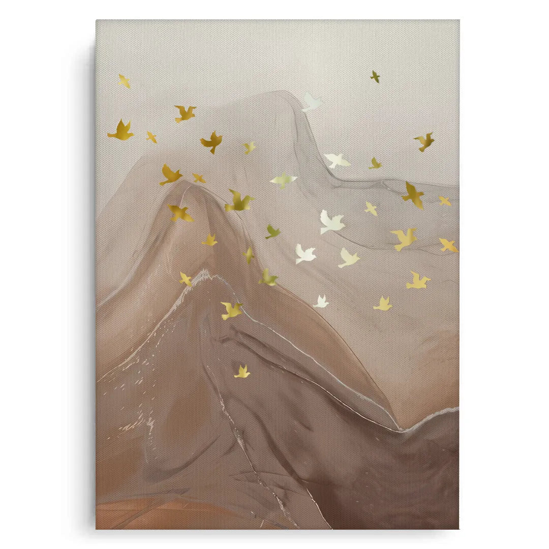 Golden Ascent Set of 3 - Canvas - Jasmineart.ae