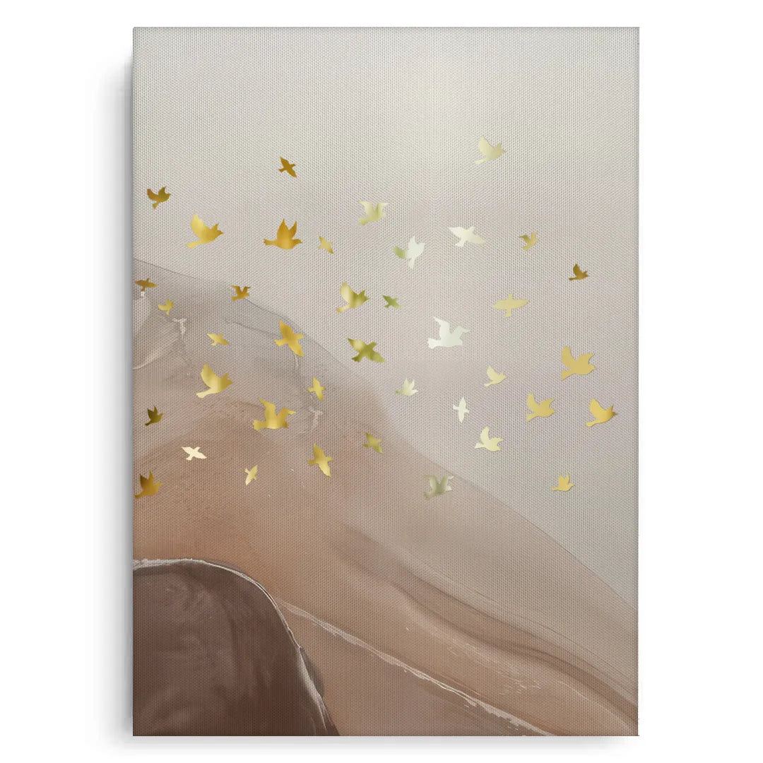 Golden Ascent Set of 3 - Canvas - Jasmineart.ae