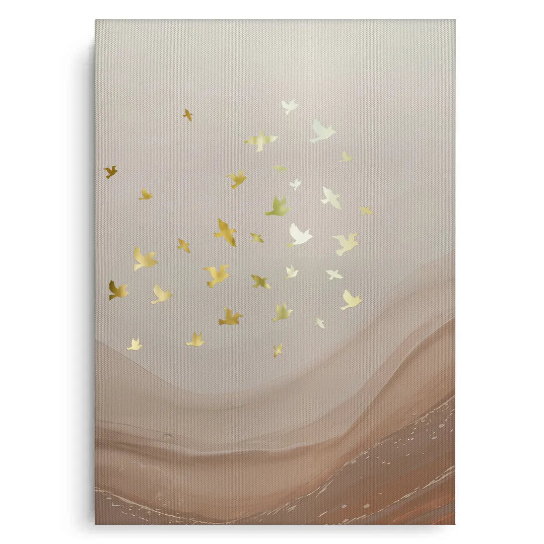 Golden Ascent Set of 3 - Canvas - Jasmineart.ae