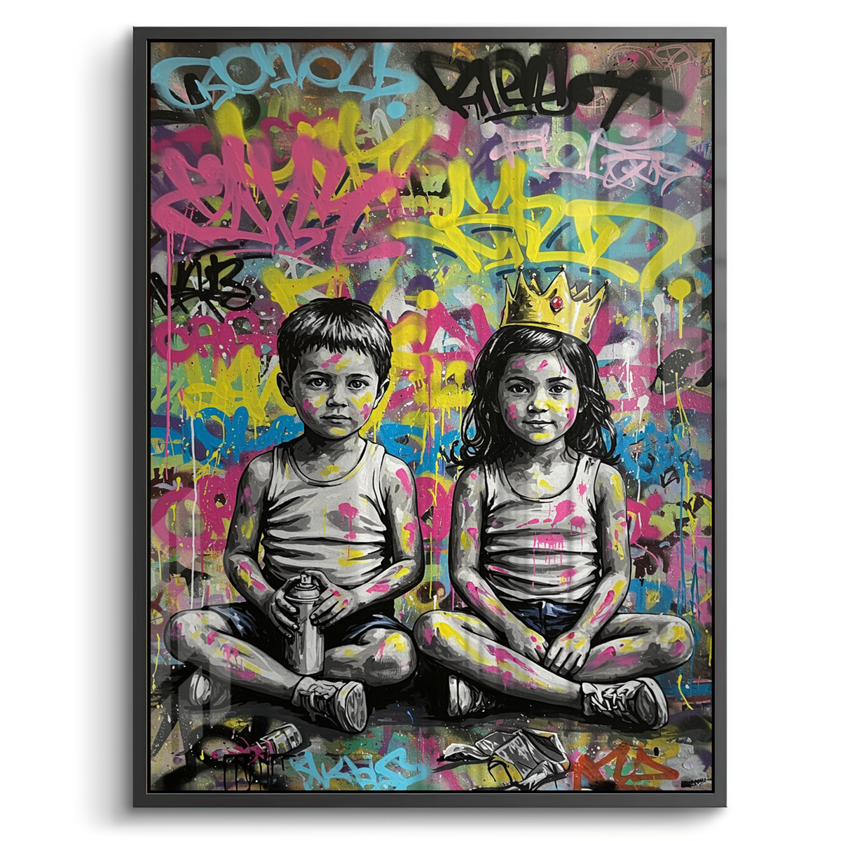 Graffiti Kingdom - Acrylic - Jasmineart.ae