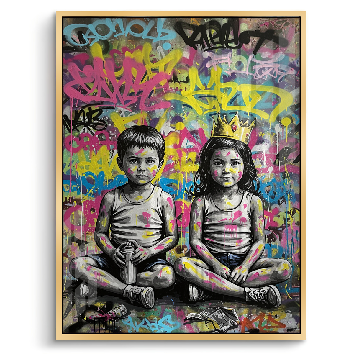Graffiti Kingdom - Acrylic - Jasmineart.ae