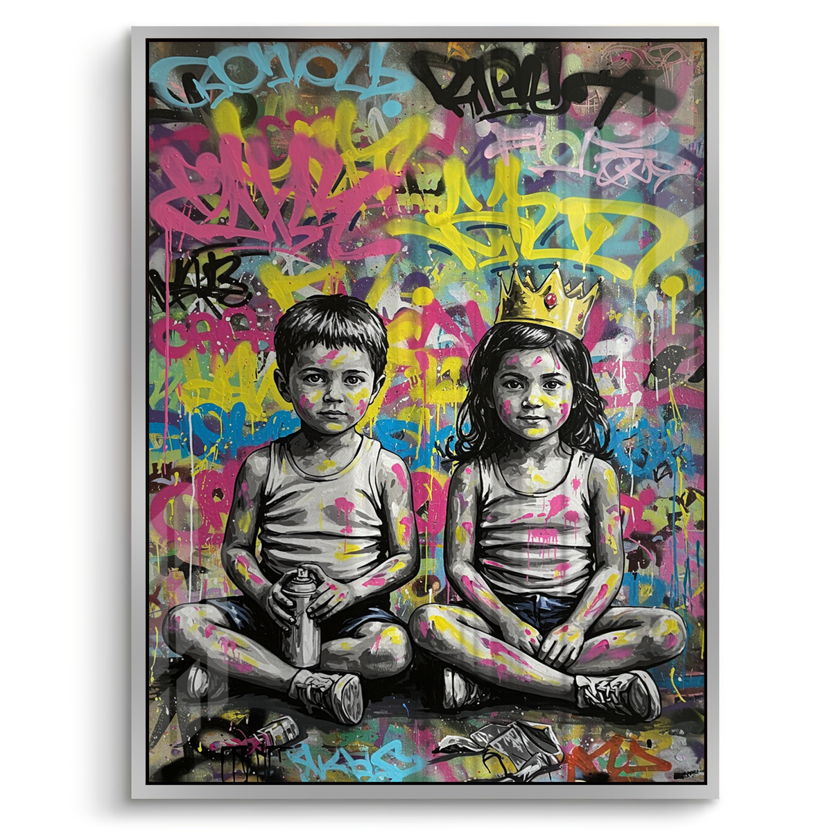 Graffiti Kingdom - Acrylic - Jasmineart.ae