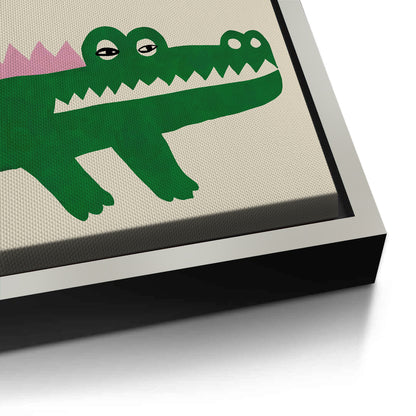 Green Crocodile - Canvas
