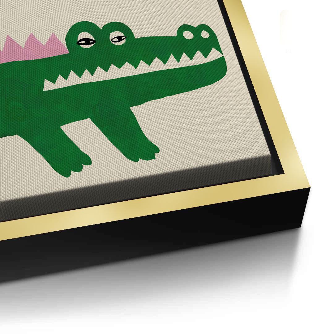 2Green Crocodile - Canvas