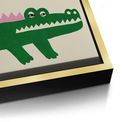 Green Crocodile - Canvas