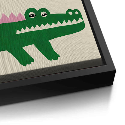 Green Crocodile - Canvas