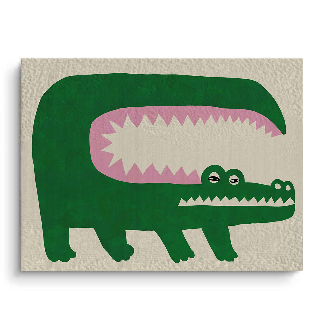 2Green Crocodile - Canvas