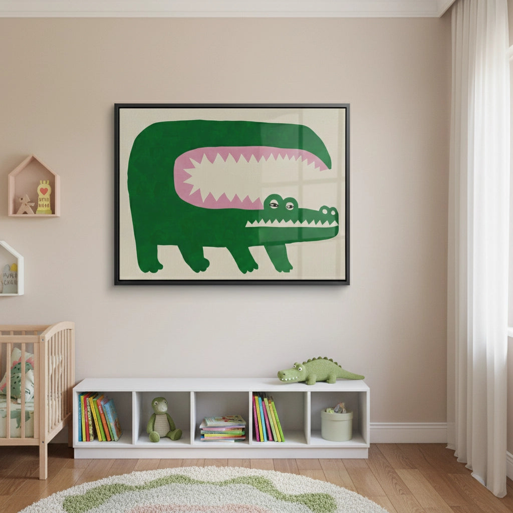 2Green Crocodile - Canvas