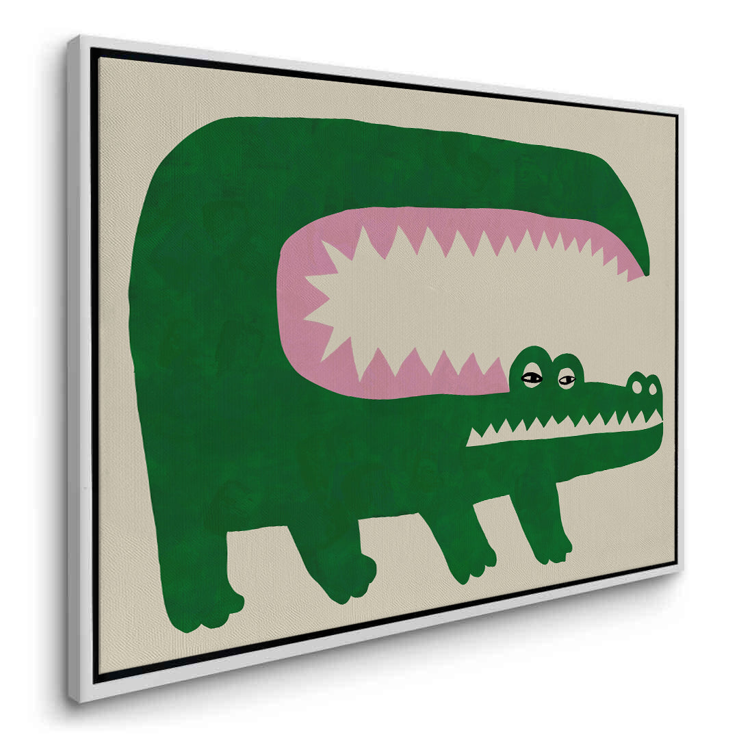 2Green Crocodile - Canvas