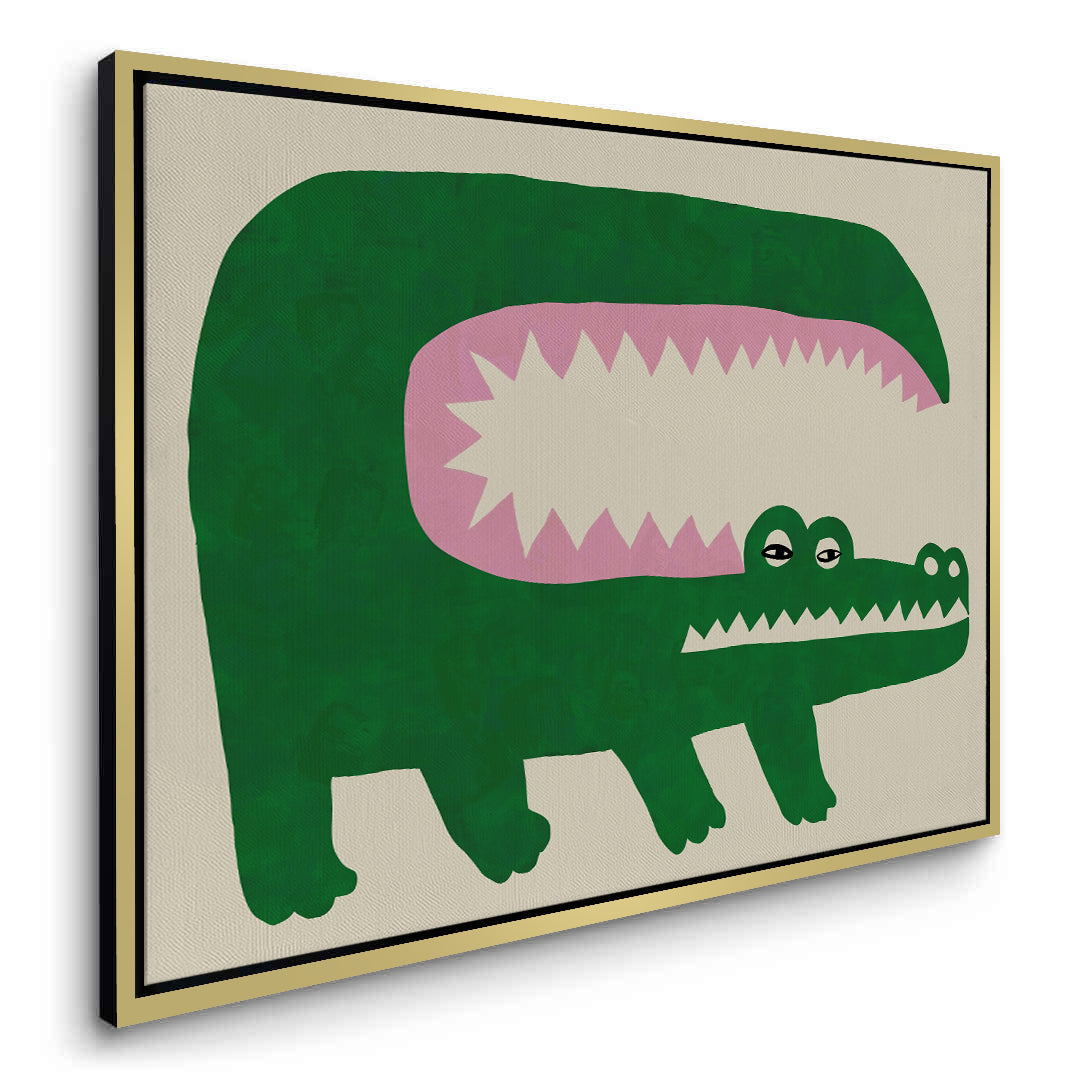 2Green Crocodile - Canvas