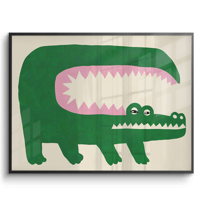 Green Crocodile - Fine Art