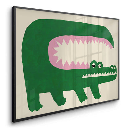 Green Crocodile - Fine Art