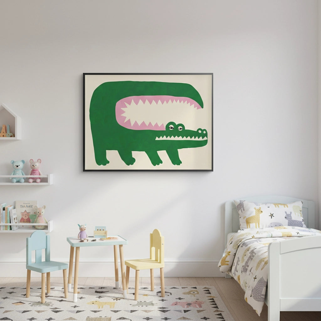 2Green Crocodile - Fine Art