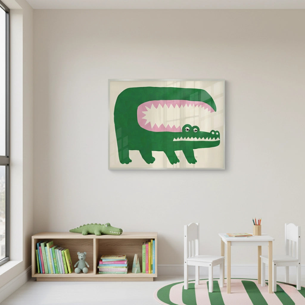 2Green Crocodile - Fine Art