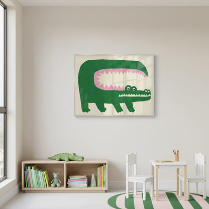 Green Crocodile - Fine Art