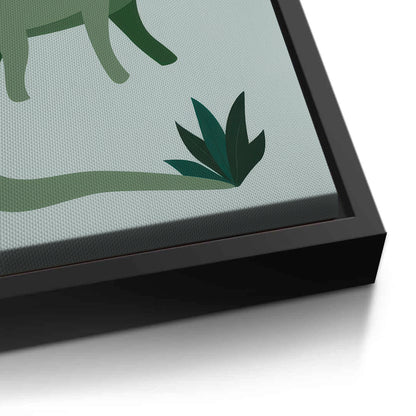 Green Dinosaur - Canvas