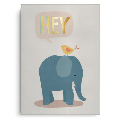 HEY Elephant and Bird - Canvas