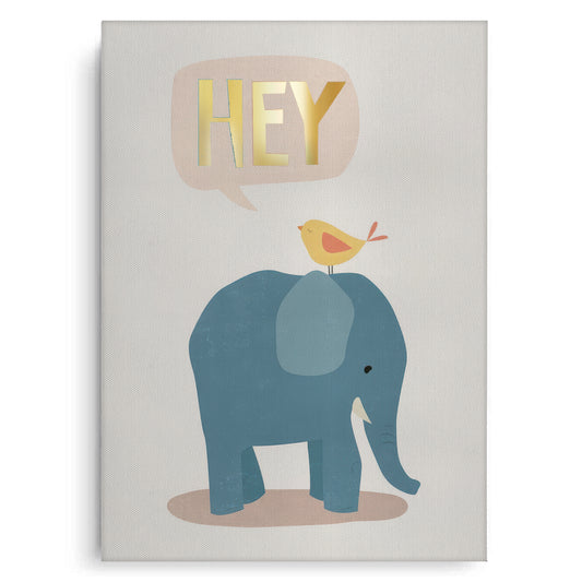 HEY Elephant and Bird - Canvas