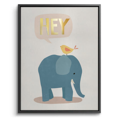 HEY Elephant and Bird - Canvas