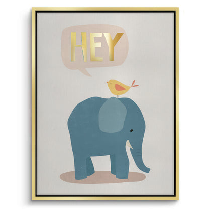 HEY Elephant and Bird - Canvas