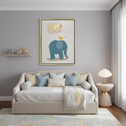 HEY Elephant and Bird - Canvas