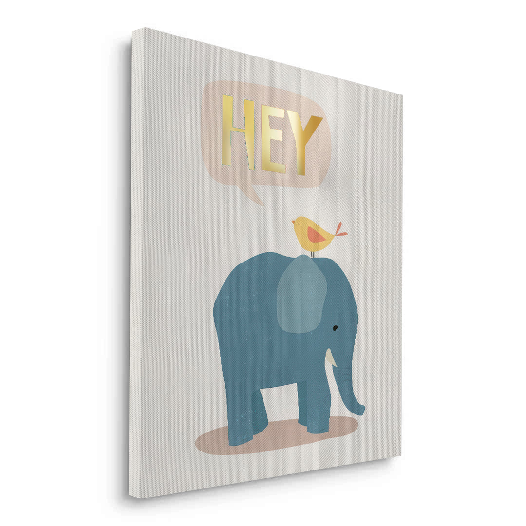 2HEY Elephant and Bird - Canvas