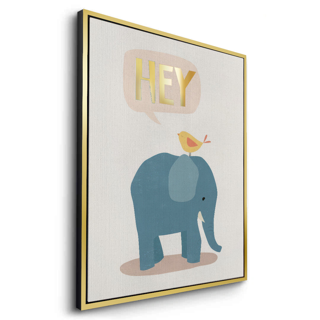 2HEY Elephant and Bird - Canvas