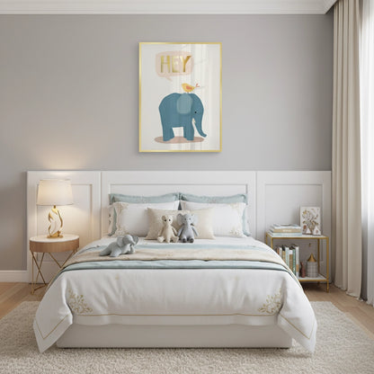 HEY Elephant and Bird - Fine Art