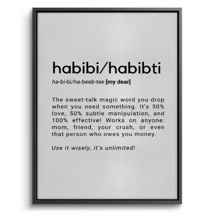 Habibi Habibti - Canvas
