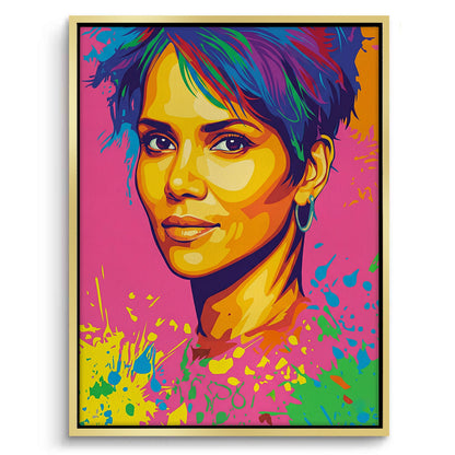Halle Berry Pop Art - Canvas